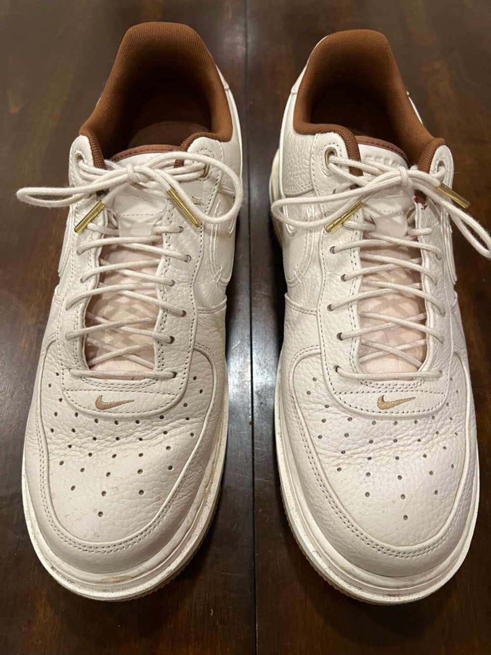 Nike Air Force 1 Low Luxe Pearl White/Pecan Size 13 DB4109-200